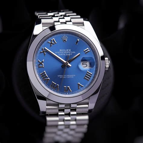 rolex datejust 41 azure blue